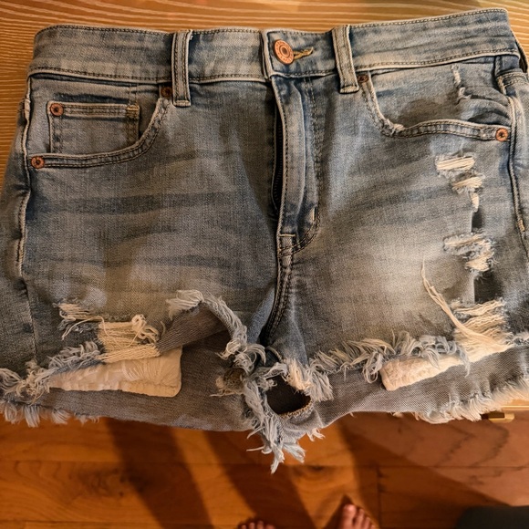 American Eagle Outfitters Pants - American Eagle Outfitters Light Wash Distressed Denim Shorts